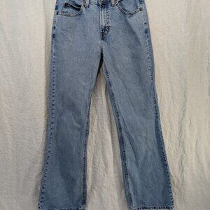 Gap women's size 8 flare light wash jeans 100% cotton 29 x 32 mid rise G14